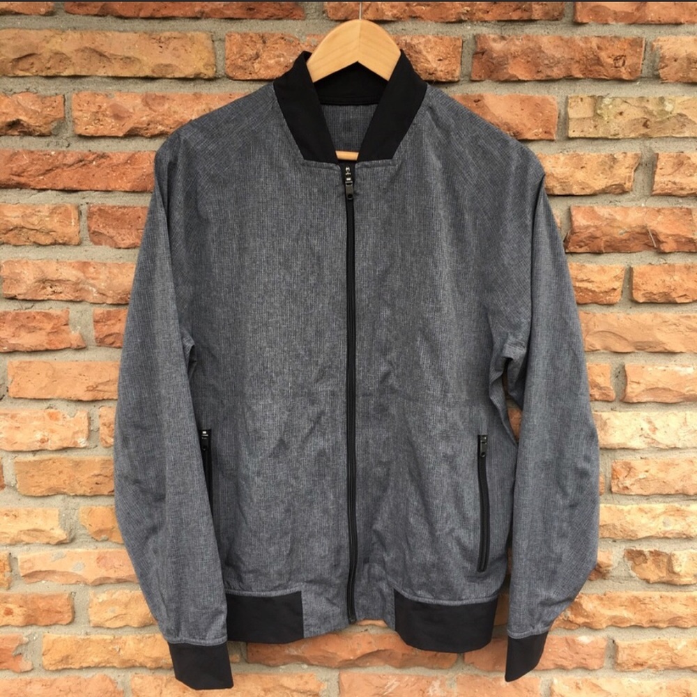 Lululemon lightweight grey bomber jacket
